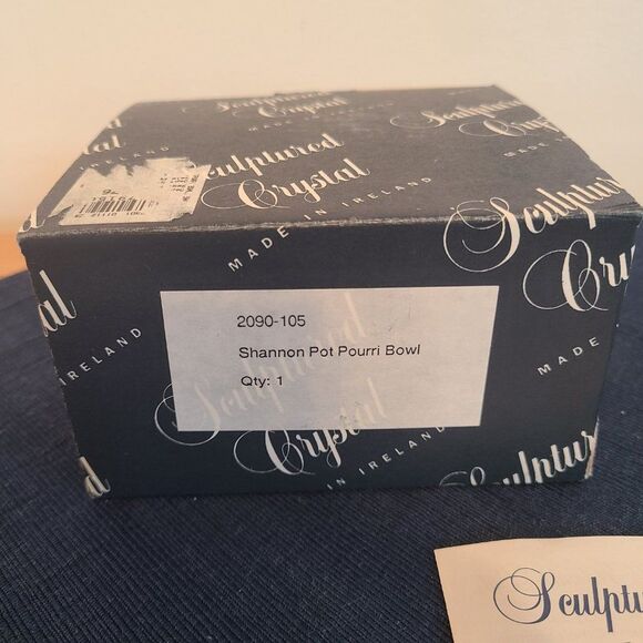 Sculptured Crystal Ltd Shannon Potpourri Hand Cut Crystal Bowl +30% Lead Crystal - Picture 6 of 15